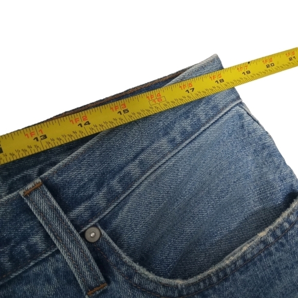 Point Sur Women’s Distressed Straight Leg High Rise Blue Casual Denim Sz 31 - Picture 6 of 10